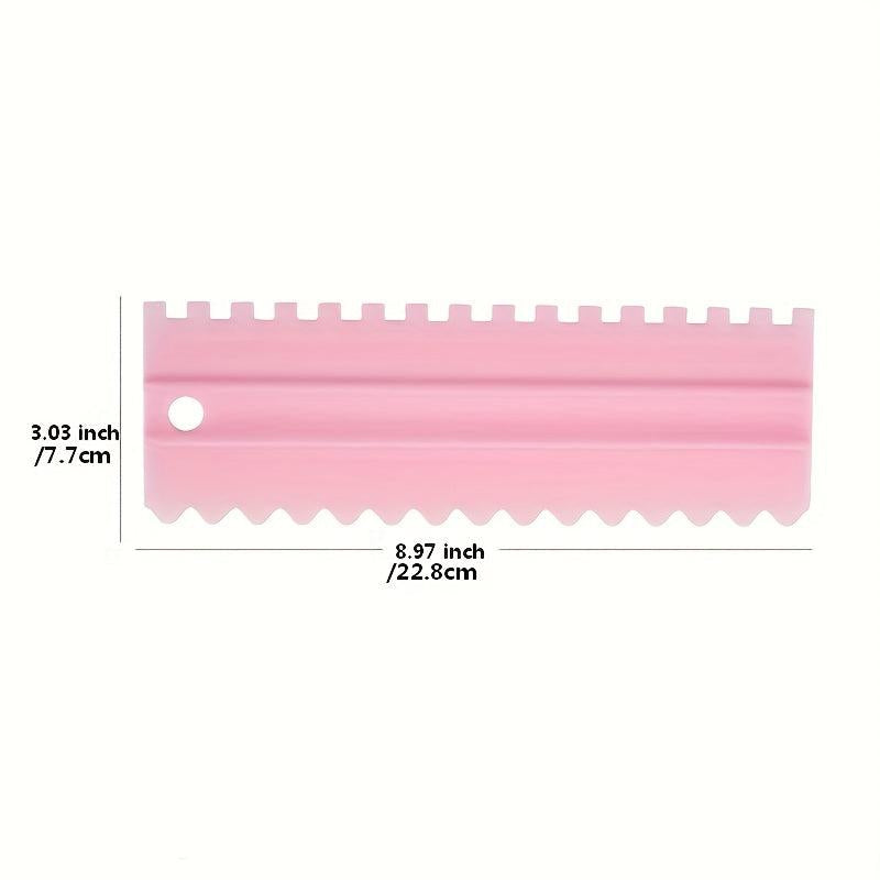 4pcs Durable Plastic Cake Scrapers for Effortlessly Smooth Cakes