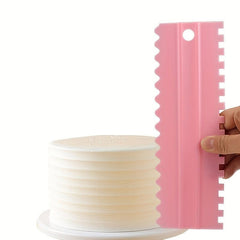 4pcs Durable Plastic Cake Scrapers for Effortlessly Smooth Cakes