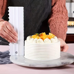 4pcs Durable Plastic Cake Scrapers for Effortlessly Smooth Cakes