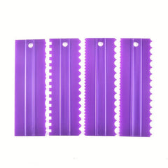 4pcs Durable Plastic Cake Scrapers for Effortlessly Smooth Cakes