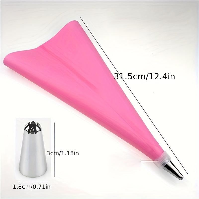 16PCS Silicone Pastry Bag Tips Cake Icing Piping Cream Decorating Tools