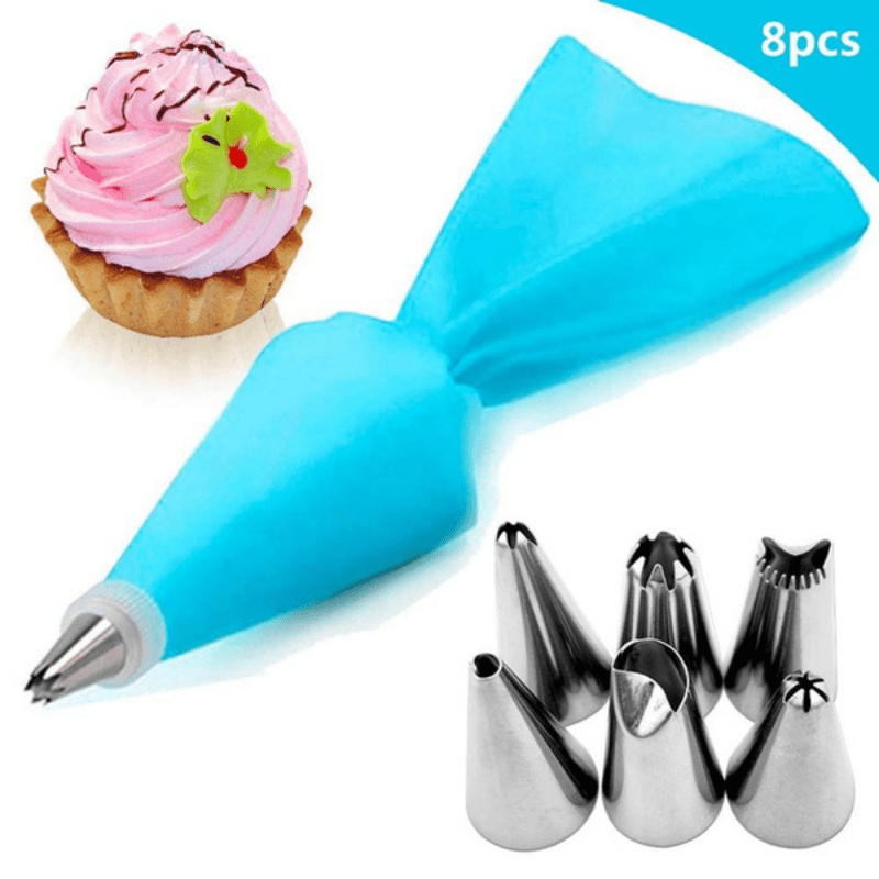16PCS Silicone Pastry Bag Tips Cake Icing Piping Cream Decorating Tools