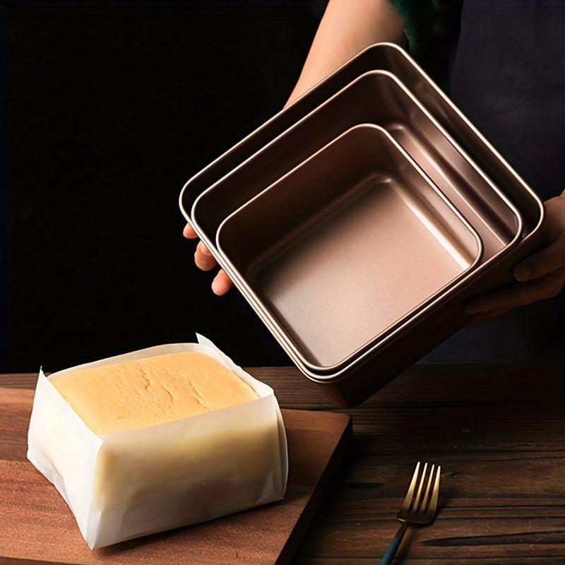 Square Cake Pan 15 20 22 Metal Baking Mold Oven Accessories