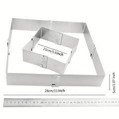 1pc Square Cake Mold Ring 14 27 Square Mousse Cake Ring Cookie Cutters