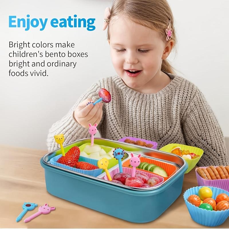 60pc Silicone Baking Molds Set with 30 Forks - Mini Cupcake Dessert Mold