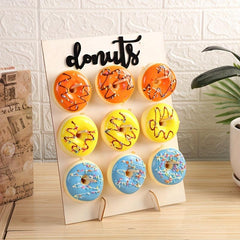 DIY Wooden Donut Wall Table Display Stand Wedding Decoration Party Decor
