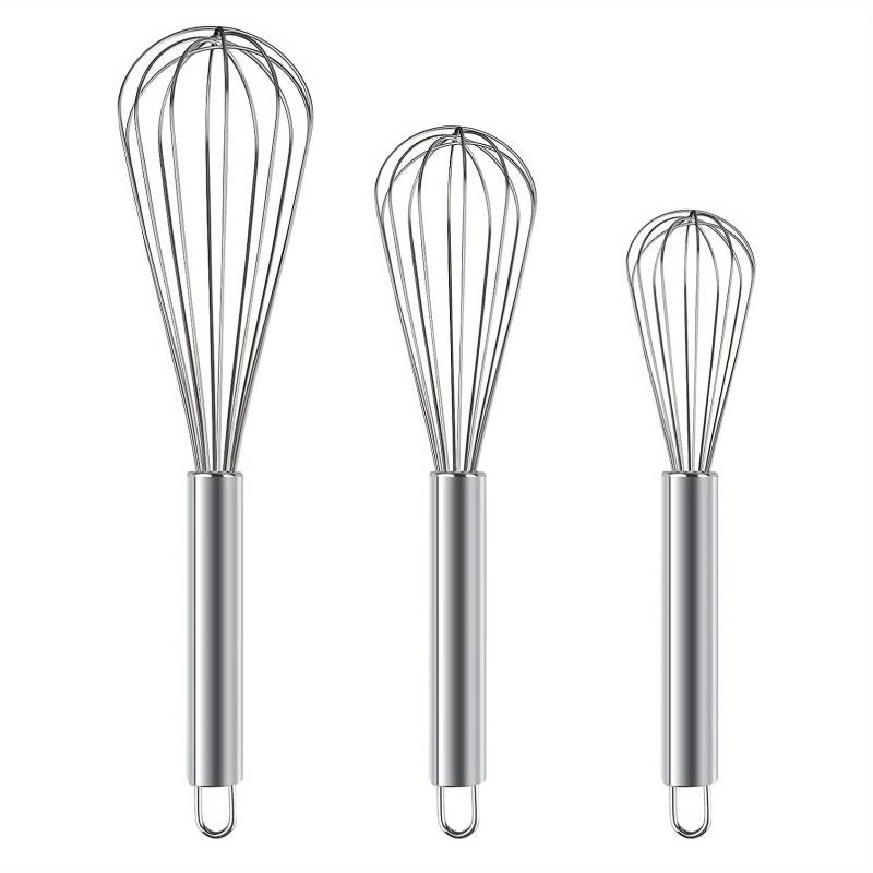 3pcs Stainless Steel Egg Whisks for Cooking Baking Kitchen Gadgets