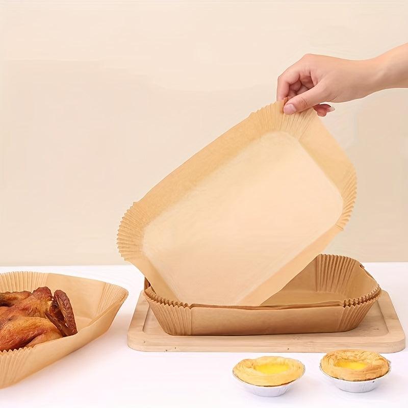 50pcs Disposable Air Fryer Liners 14x22cm Rectangle Air Fryer Liner Pots