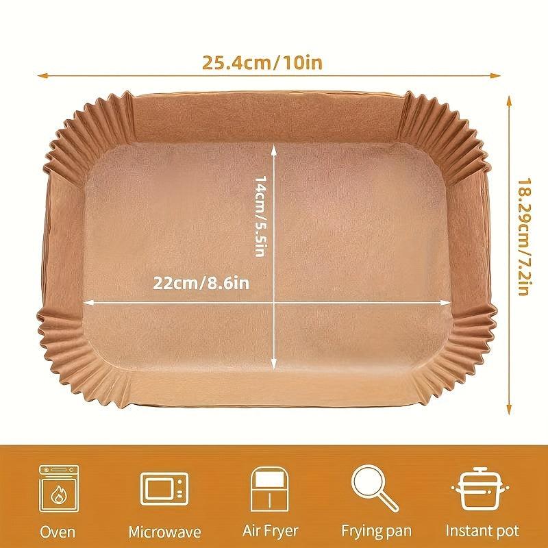 50pcs Disposable Air Fryer Liners 14x22cm Rectangle Air Fryer Liner Pots