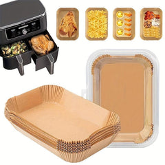 50pcs Disposable Air Fryer Liners 14x22cm Rectangle Air Fryer Liner Pots