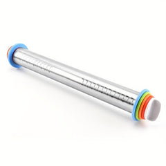 Adjustable Rolling Pin 17in Stainless Steel with Thickness Rings