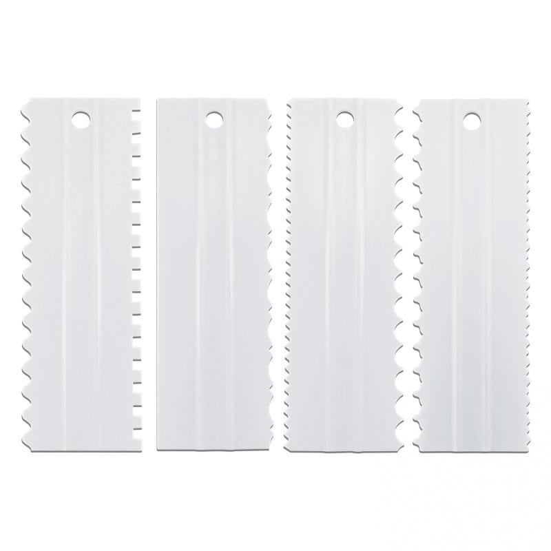 9pcs Cake Scrapers Plastic Cake Smoothers Baking Tools Kitchen Gadgets