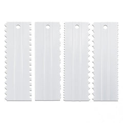9pcs Cake Scrapers Plastic Cake Smoothers Baking Tools Kitchen Gadgets