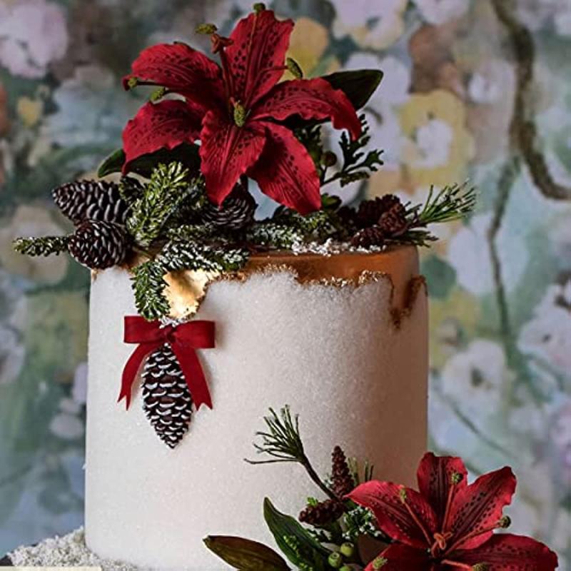 Winter Foliage Flower Silicone Mold for Cake Decorating Fondant Gumpaste