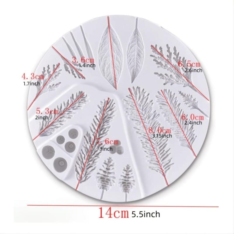Winter Foliage Flower Silicone Mold for Cake Decorating Fondant Gumpaste