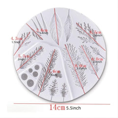 Winter Foliage Flower Silicone Mold for Cake Decorating Fondant Gumpaste