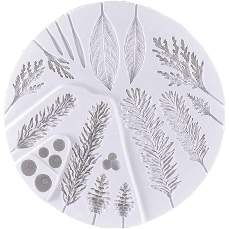 Winter Foliage Flower Silicone Mold for Cake Decorating Fondant Gumpaste