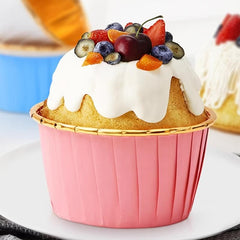30pcs Pink Golden Muffin Cups Cake Mould Set