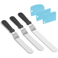 6 Stainless Steel Cake Spatulas Set 6 8 10 Inch Sizes