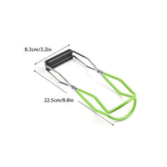 Stainless Steel Canning Jar Lifter Rubber Grips Long Handle Canning Tongs