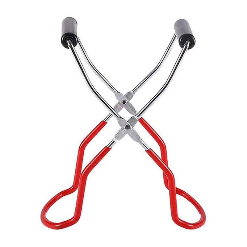 Stainless Steel Canning Jar Lifter Rubber Grips Long Handle Canning Tongs