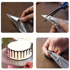 100pcs Disposable Piping Bags - Easy to Use & Clean - for Cream/Icing