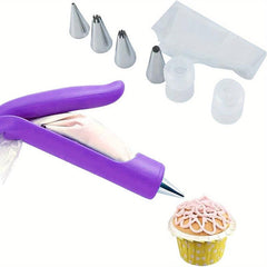 17 Pc Cake Topper Tool Set Pastry Sugar Cream Framed Cookie Squeezer Gun