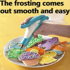 17 Pc Cake Topper Tool Set Pastry Sugar Cream Framed Cookie Squeezer Gun