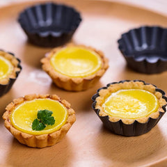 12 Mini Egg Tart Molds Non Stick Quiche Pans Carbon Steel Bakin