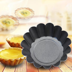 12 Mini Egg Tart Molds Non Stick Quiche Pans Carbon Steel Bakin