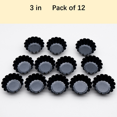12 Mini Egg Tart Molds Non Stick Quiche Pans Carbon Steel Bakin