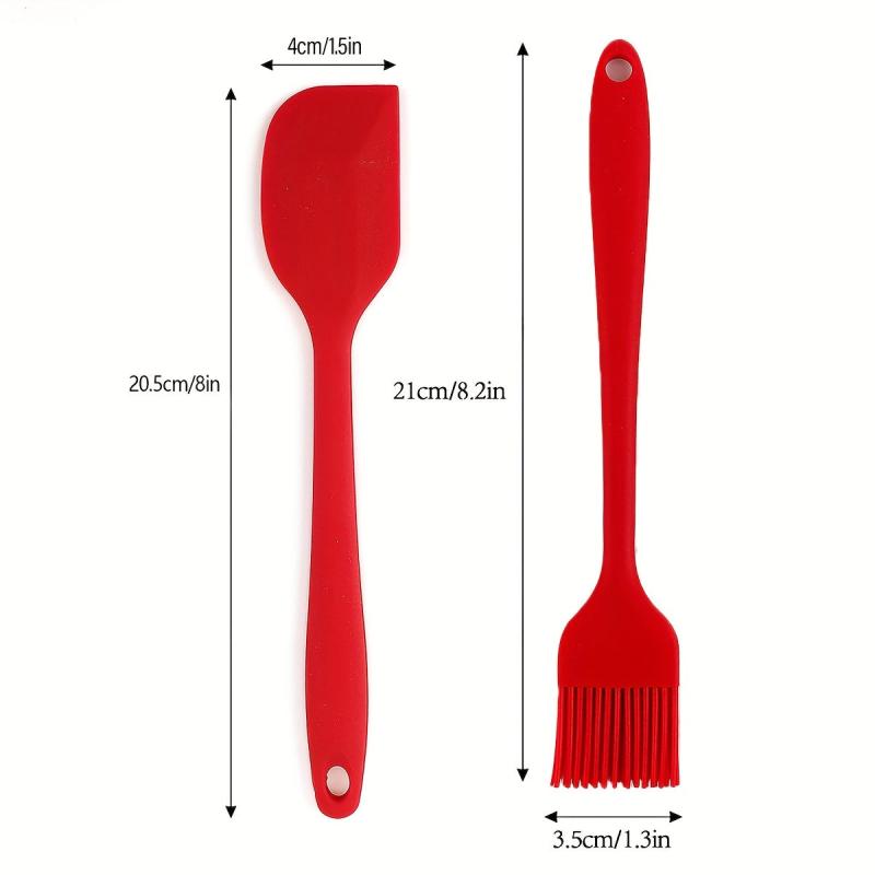 Silicone Spatulas Brush Cream Scraper Baking Tools Kitchen Accessories