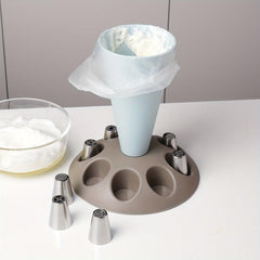 Pastry Bag Stand Baking Tool Cupcake Nozzle Holder Kitchen Gadgets