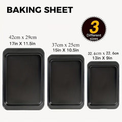 1pc Baking Sheet Carbon Steel Non Stick Baking Pan