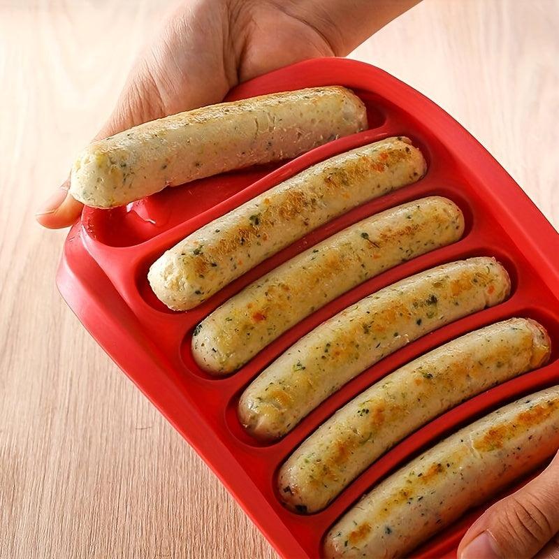 Silicone Sausage Mold 6/10 Cavities Hot Dog Mold Kitchen Gadget
