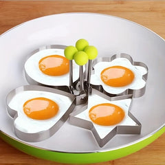 5pcs Stainless Steel Egg Pancake Shaper Mould Frying Egg Cooking Tools