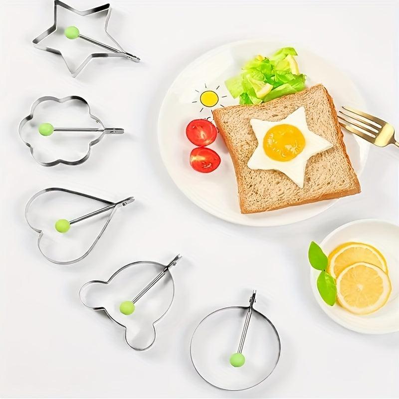5pcs Stainless Steel Egg Pancake Shaper Mould Frying Egg Cooking Tools