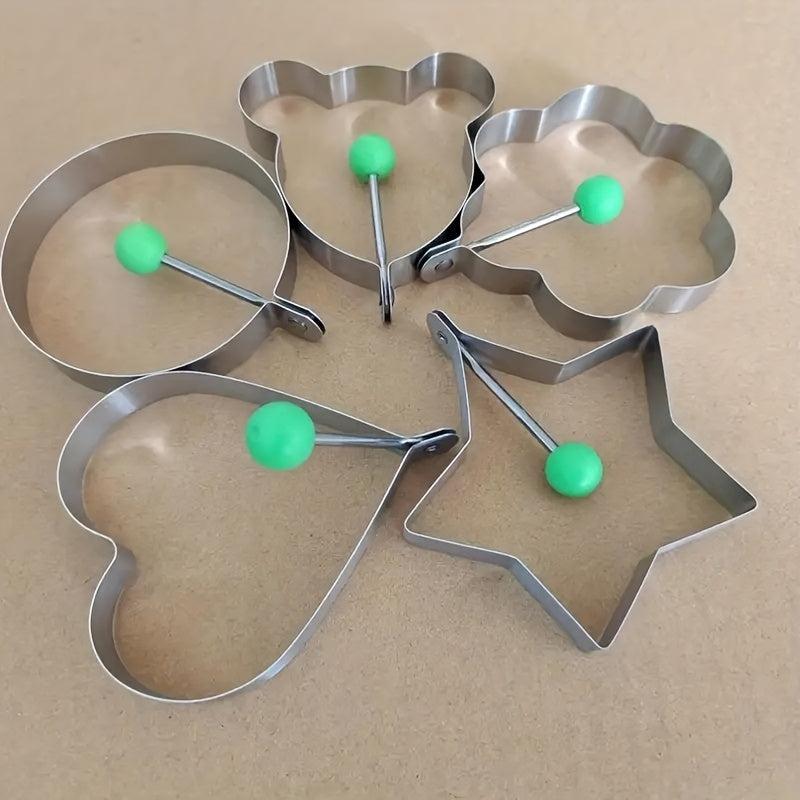 5pcs Stainless Steel Egg Pancake Shaper Mould Frying Egg Cooking Tools