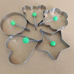 5pcs Stainless Steel Egg Pancake Shaper Mould Frying Egg Cooking Tools