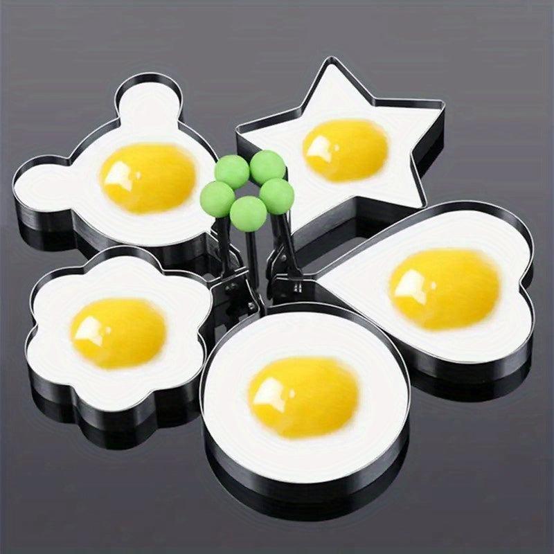 5pcs Stainless Steel Egg Pancake Shaper Mould Frying Egg Cooking Tools