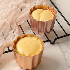 4pcs Non Stick Canele Pan Mousse Cake Mold Pudding Mold Baking Tools