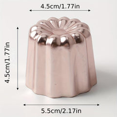 4pcs Non Stick Canele Pan Mousse Cake Mold Pudding Mold Baking Tools