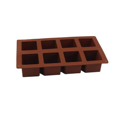 8 Even Square Silicone Mold for Desserts Ice Cube Soap Baking