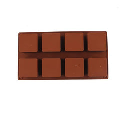 8 Even Square Silicone Mold for Desserts Ice Cube Soap Baking