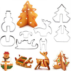 Christmas 3D Baking Mould Tree Reindeer for Cookies