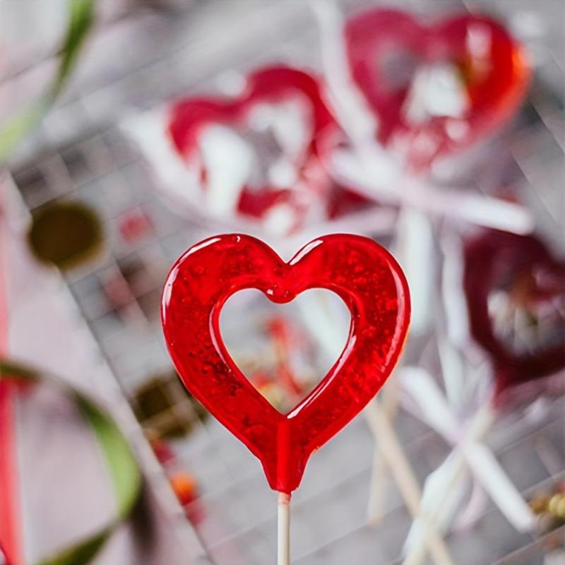 1pc Hollow Heart Shape Silicone Lollipop Molds Chocolate Candy Cheese Mould