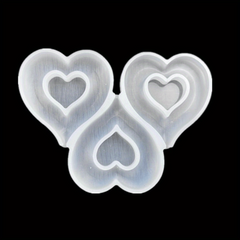 1pc Hollow Heart Shape Silicone Lollipop Molds Chocolate Candy Cheese Mould
