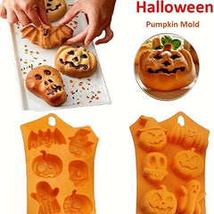 Halloween 3D Silicone Mold Ghost Pumpkin Cake Pudding Mold DIY Cake