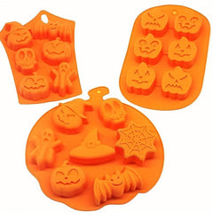 Halloween 3D Silicone Mold Ghost Pumpkin Cake Pudding Mold DIY Cake