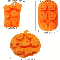 Halloween 3D Silicone Mold Ghost Pumpkin Cake Pudding Mold DIY Cake